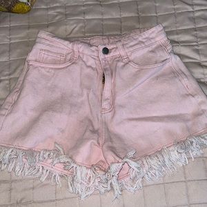 light pink shorts